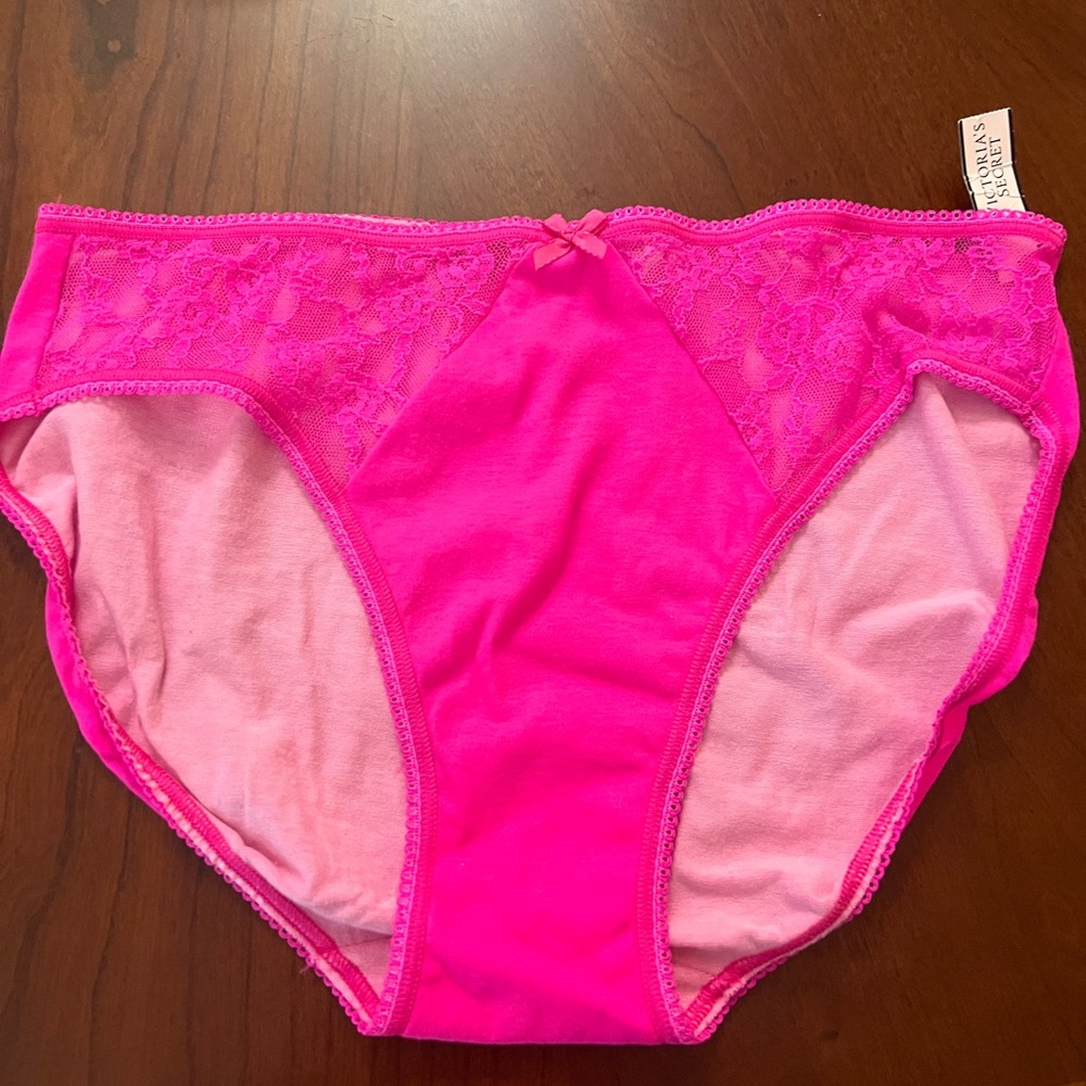 Victoria's Secret Hot Pink High Leg Full coverage Panties